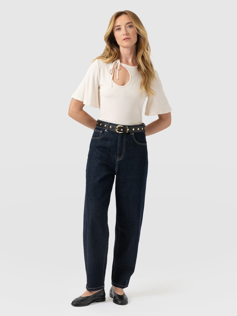 Freya Tie Tee - Cream