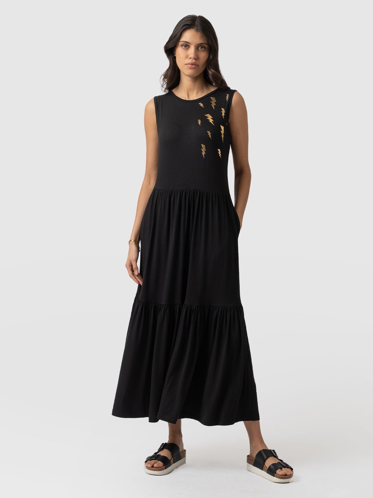 Greenwich Dress - Black Lightning