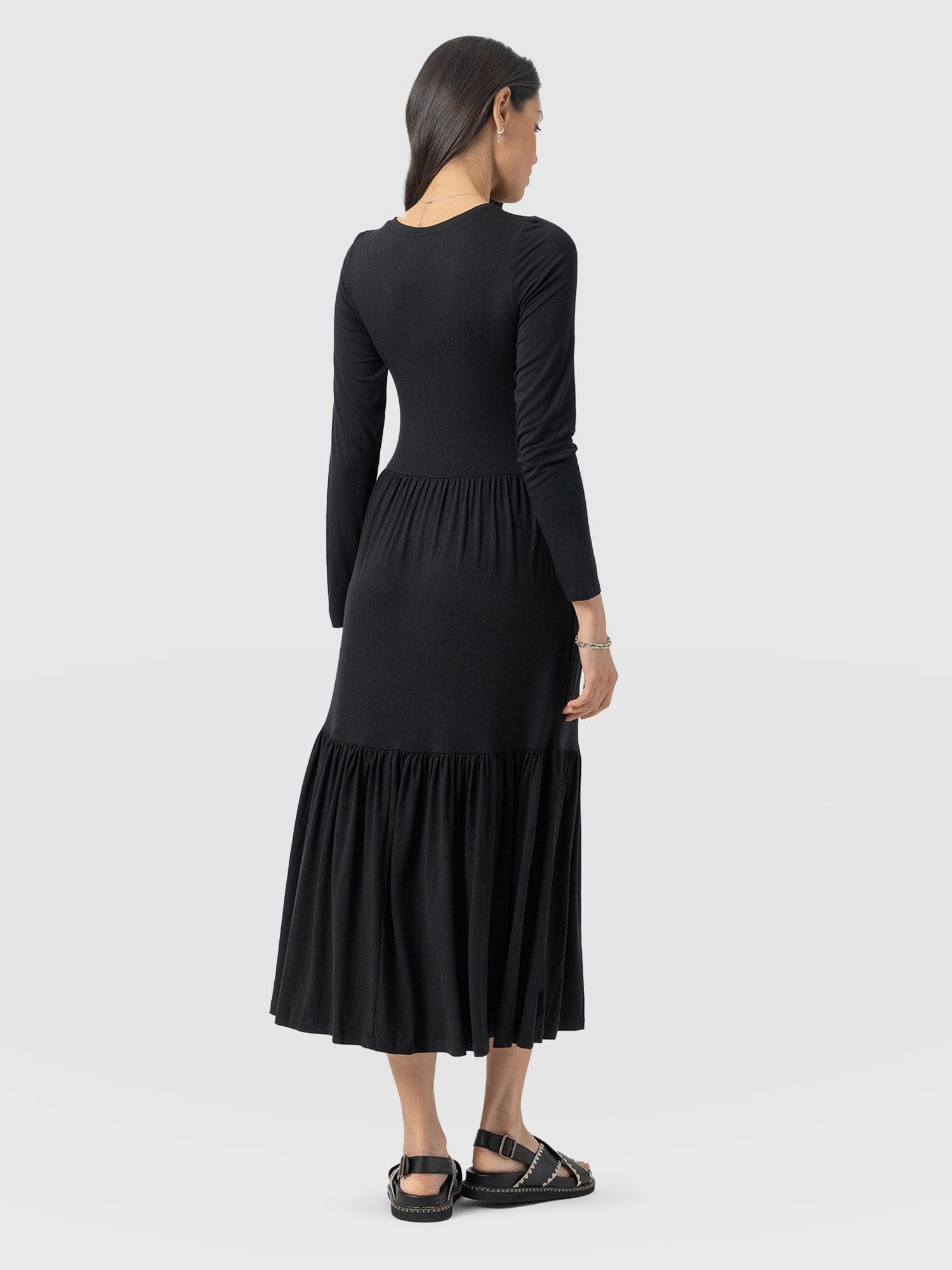 Greenwich Dress Long Sleeve - Black