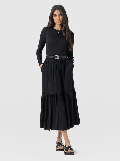 Greenwich Dress Black Sleeves - Women's Dresses | Saint + Sofia® UK
