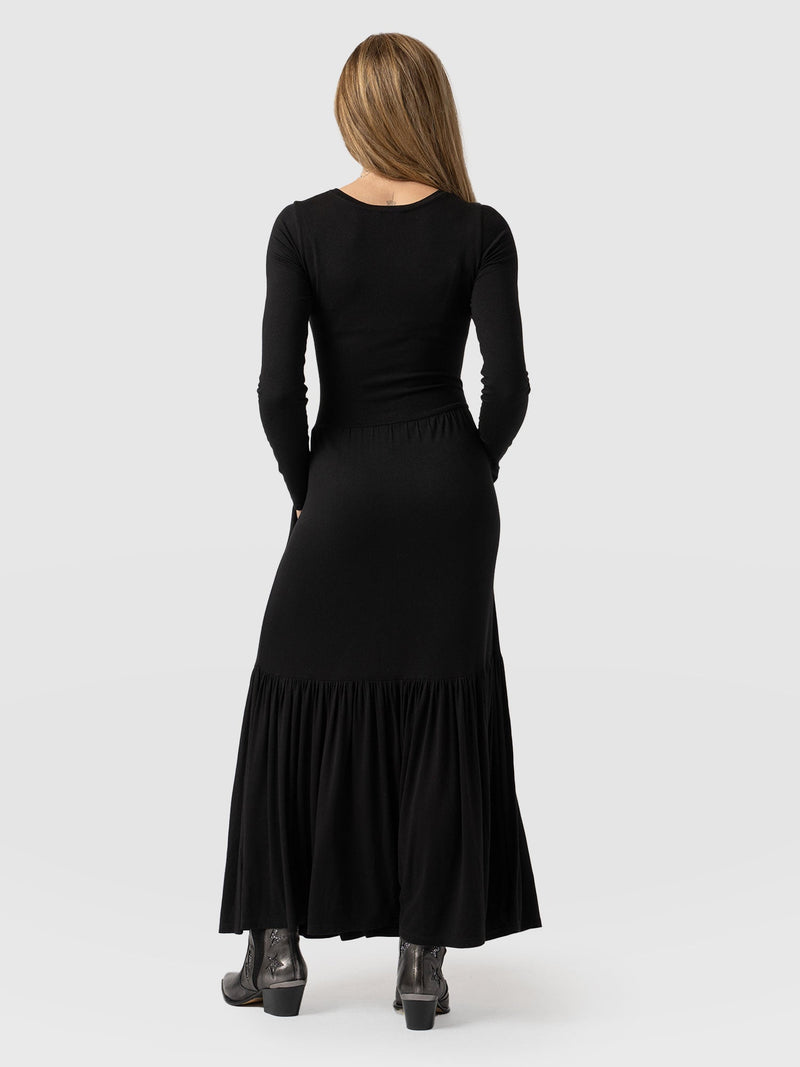 Greenwich Dress Long Sleeve - Black