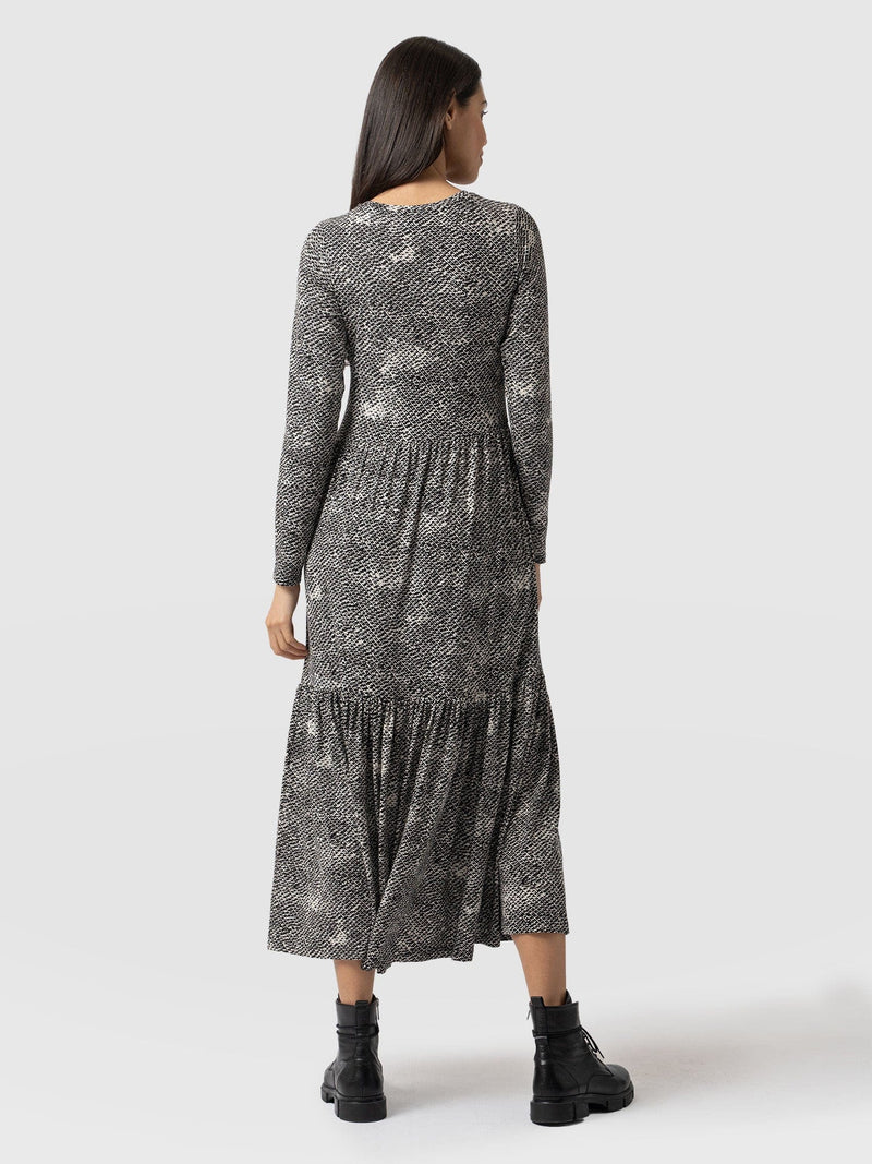 Greenwich Dress Long Sleeve - Monochrome Gothica
