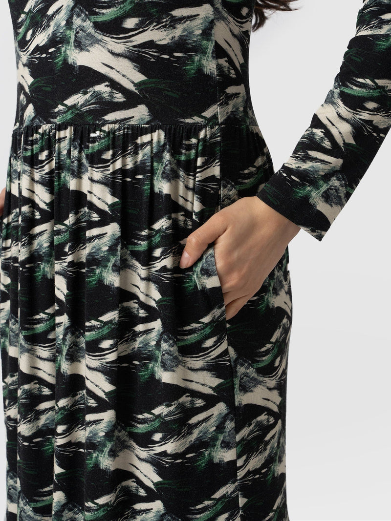 Greenwich Dress Long Sleeve - Swirl