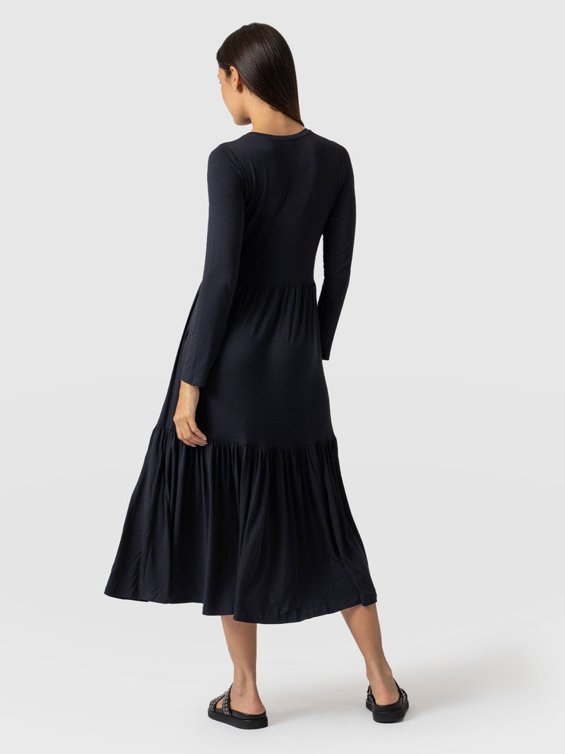 Greenwich Dress Navy Sleeves - Women's Dresses | Saint + Sofia® UK