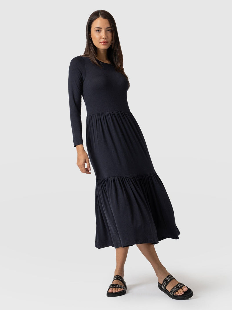 Greenwich Dress Navy Sleeves - Women's Dresses | Saint + Sofia® UK