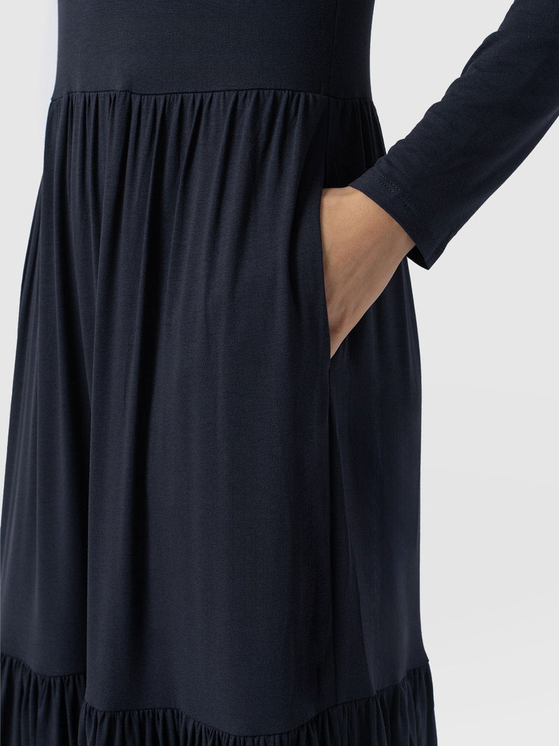 Greenwich Dress Long Sleeve - Navy