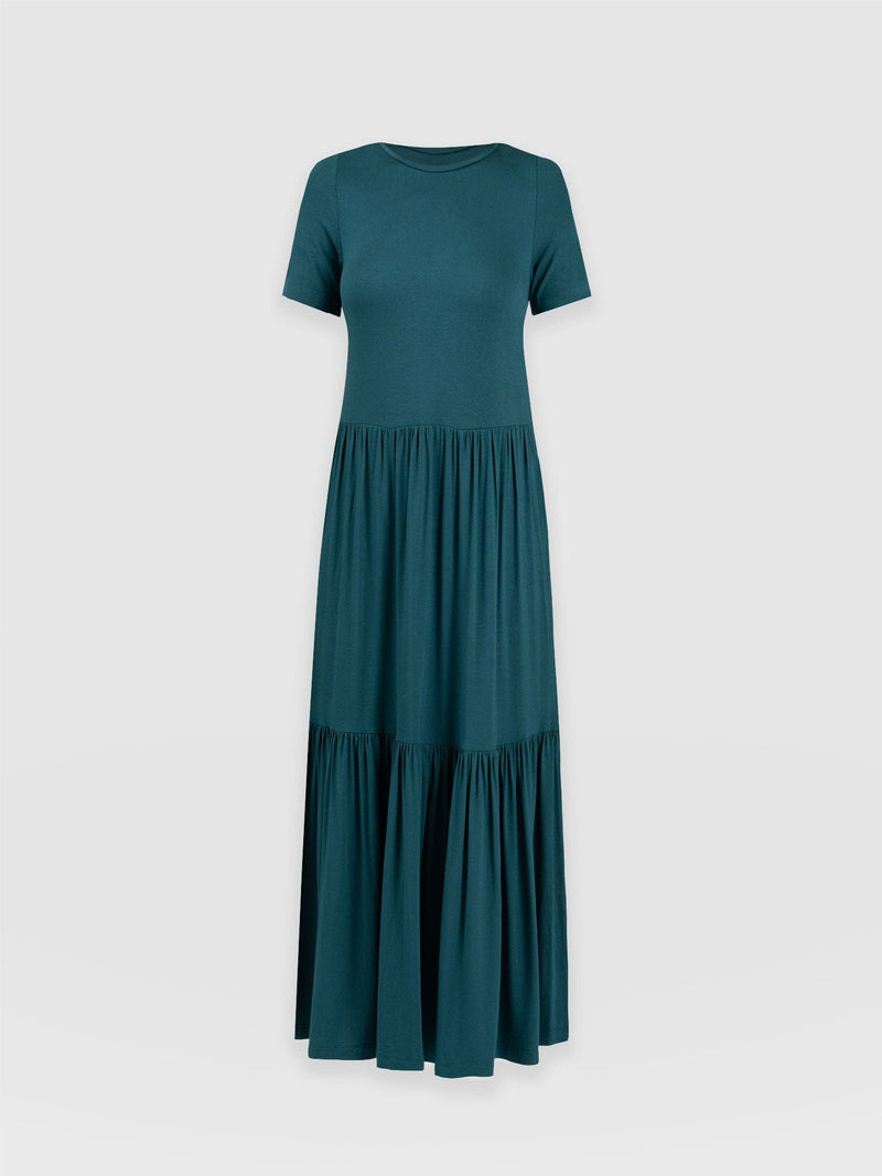 Greenwich Dress Short Sleeve - Deep Green