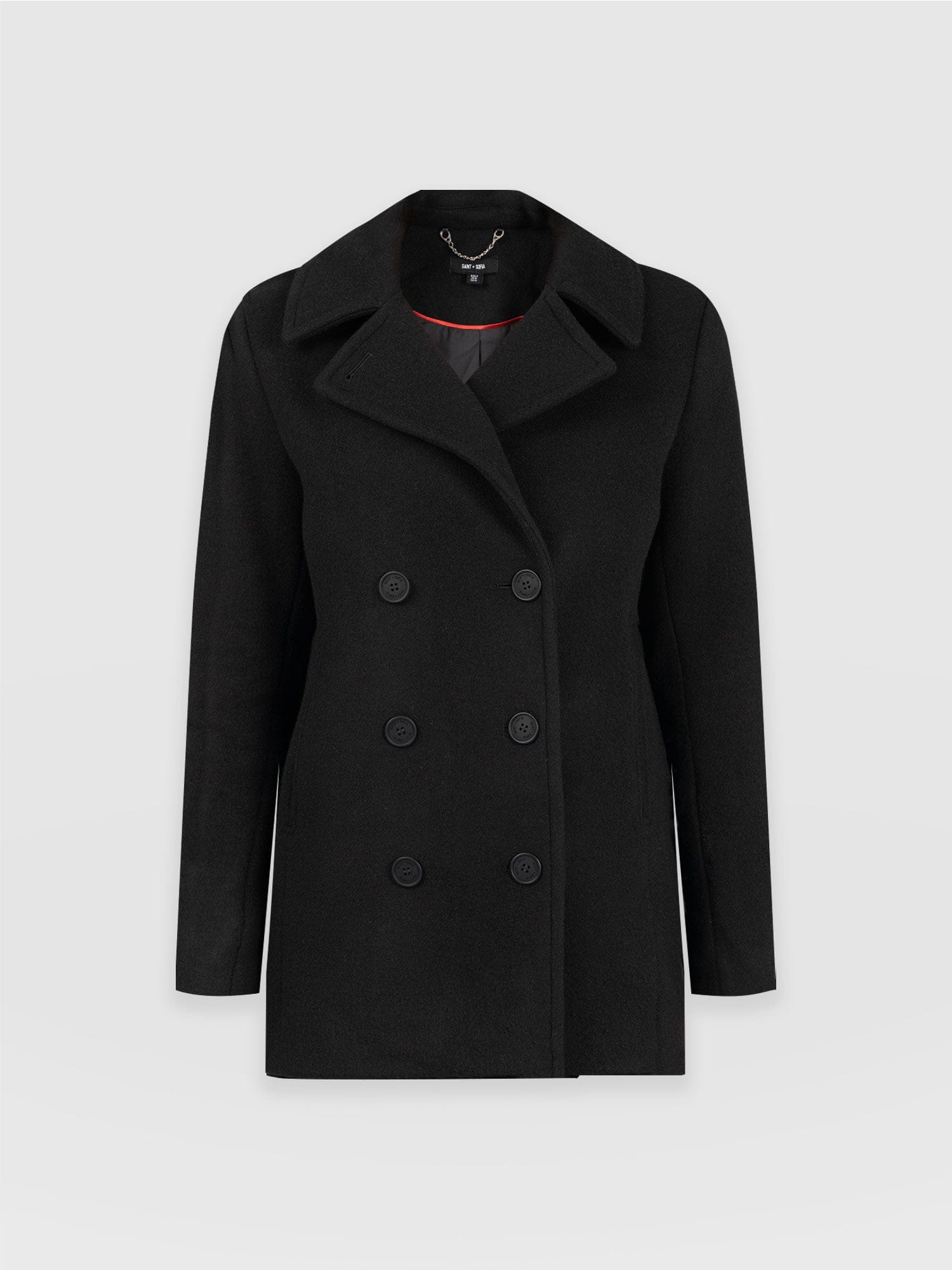 Womens black pea store coat uk