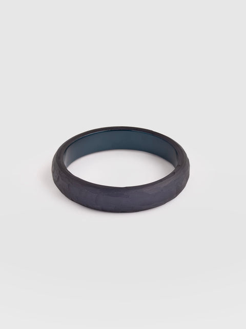 Hammered Bangle - Navy - Women's Jewellerys | Saint and Sofia® UK