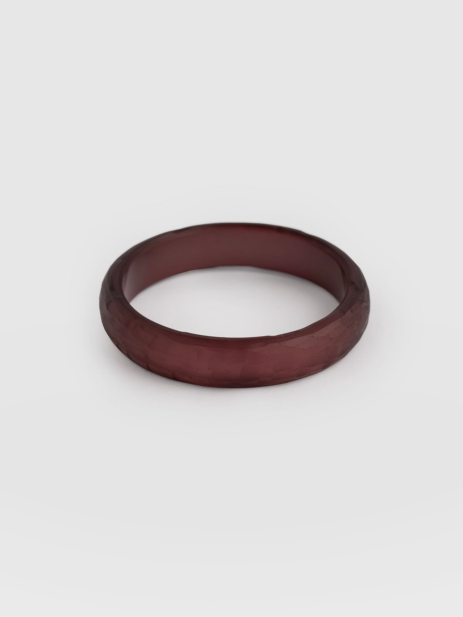 Hammered Bangle - Wine Red