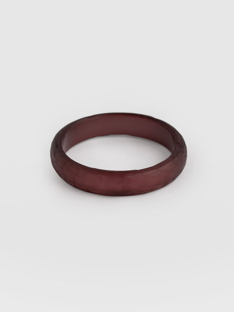 Hammered Bangle - Wine Red
