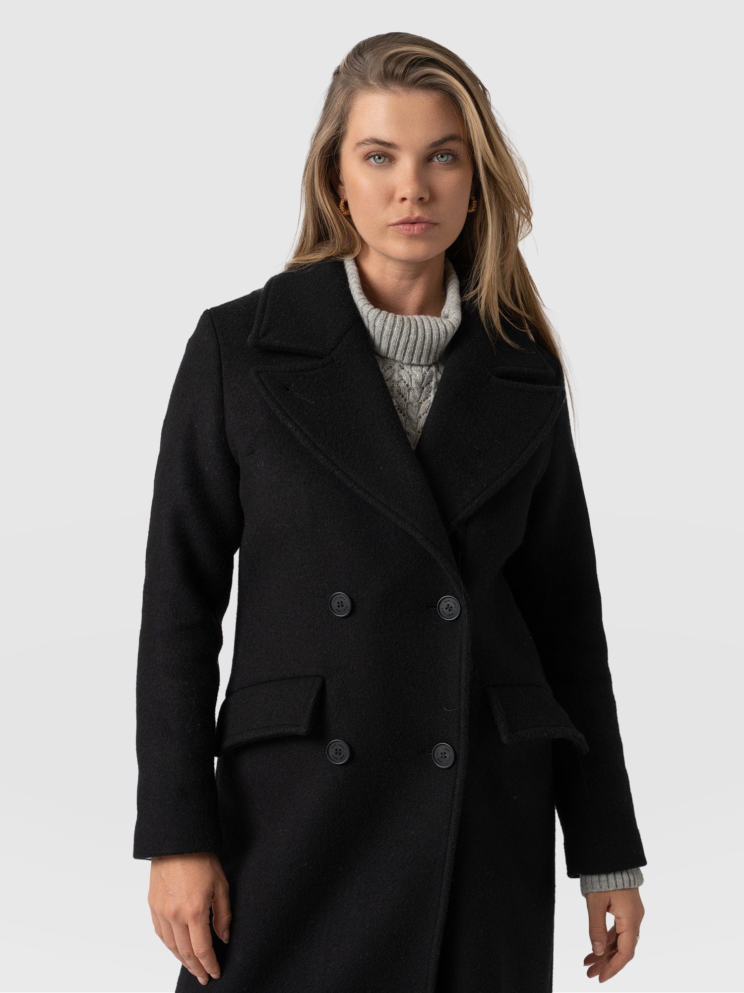 Hampton Coat Black - Women's Coats | Saint + Sofia® UK