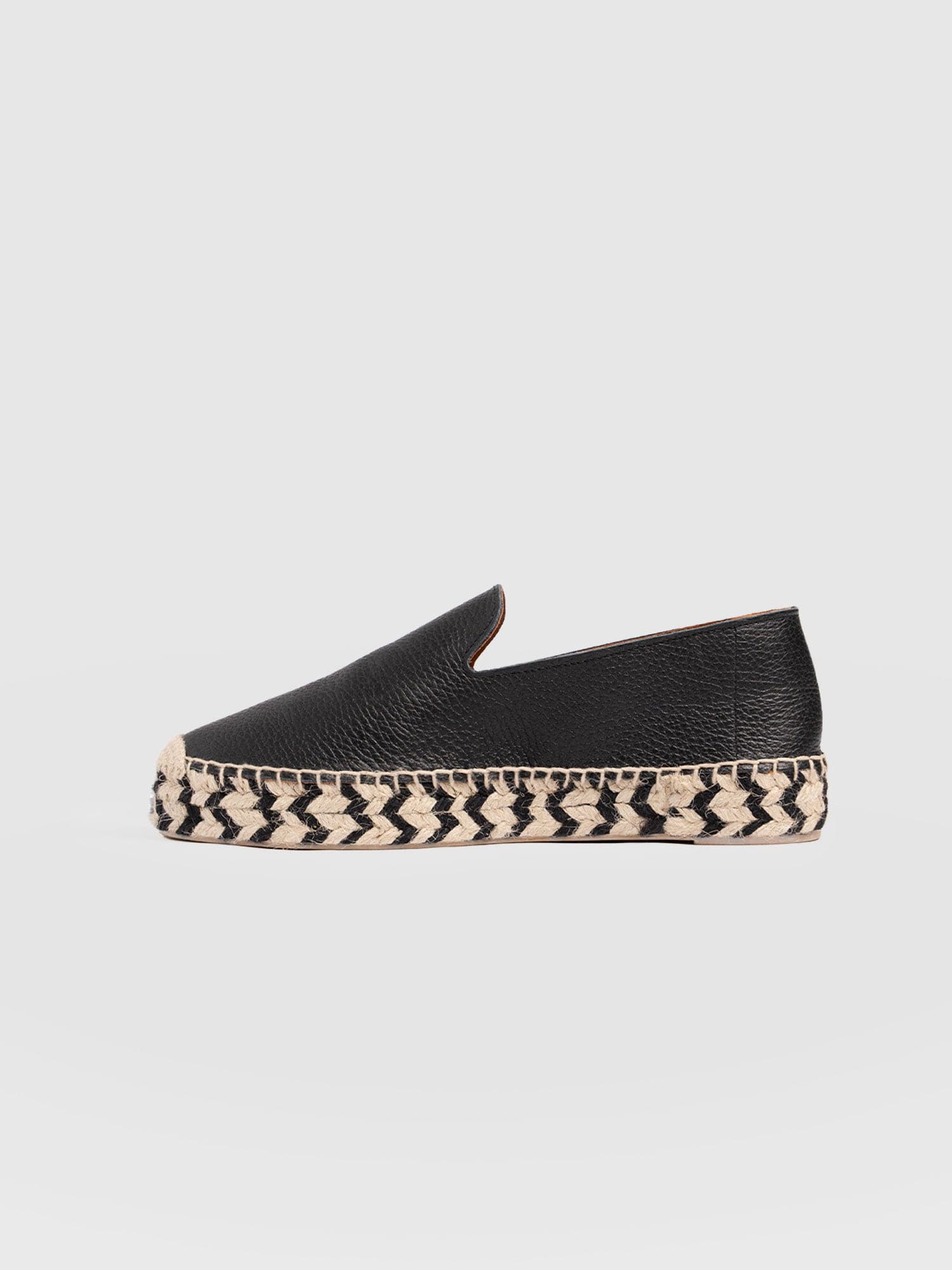 Hampton Espadrilles - Black Leather