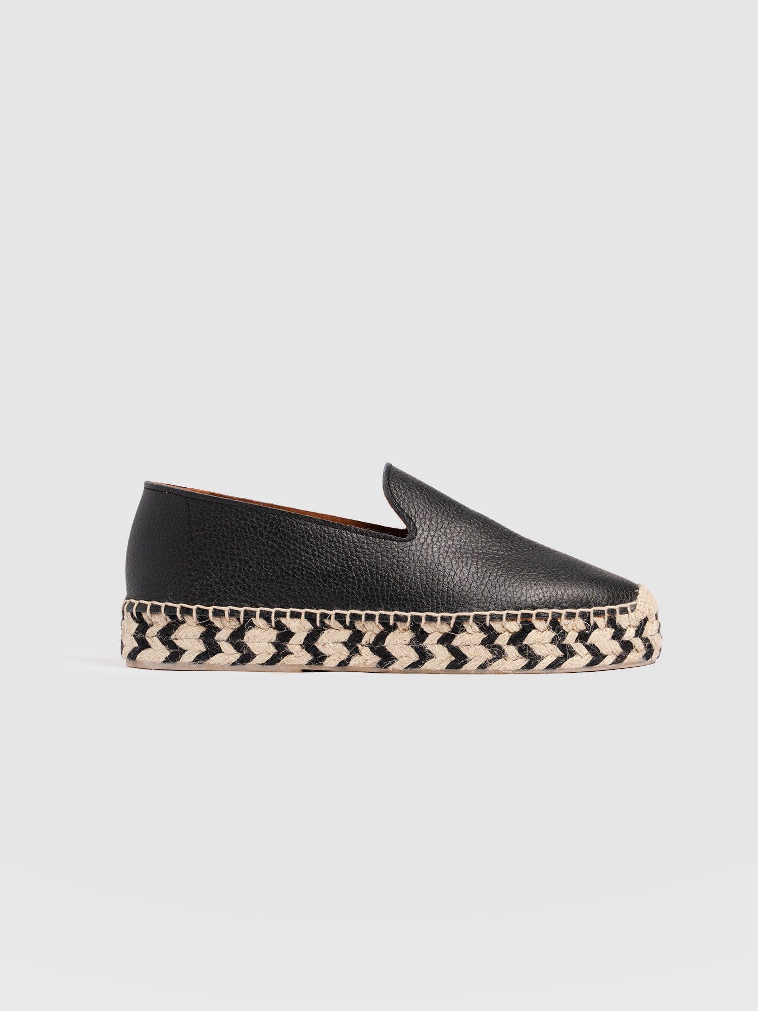 Hampton Espadrilles - Black Leather