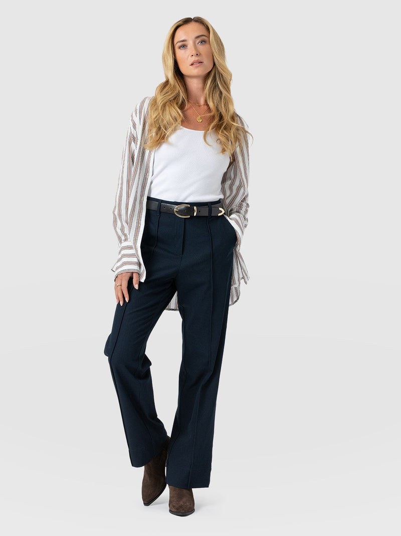 Harlow Straight Leg Pant - Navy
