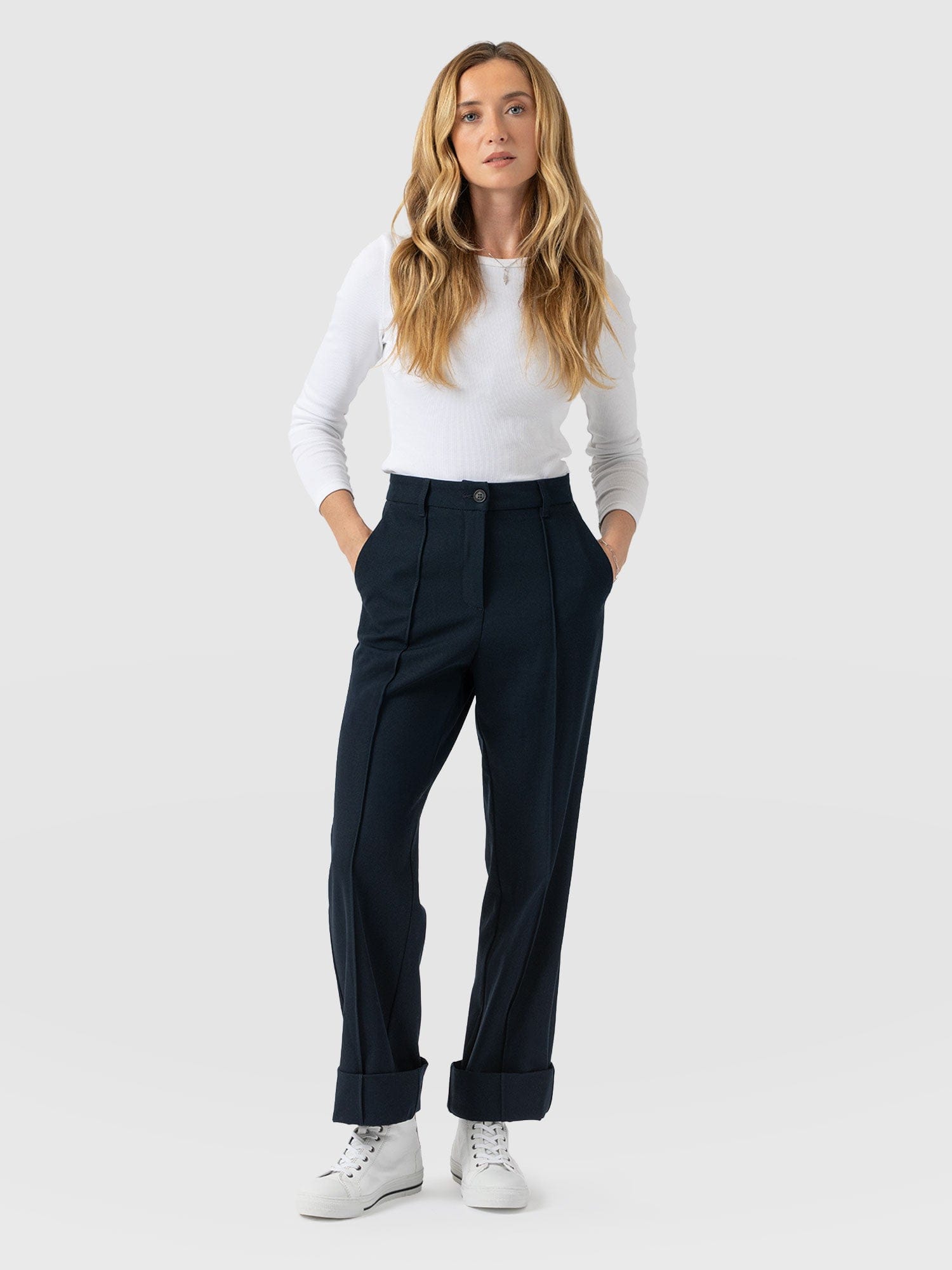 Harlow Straight Leg Pant - Navy