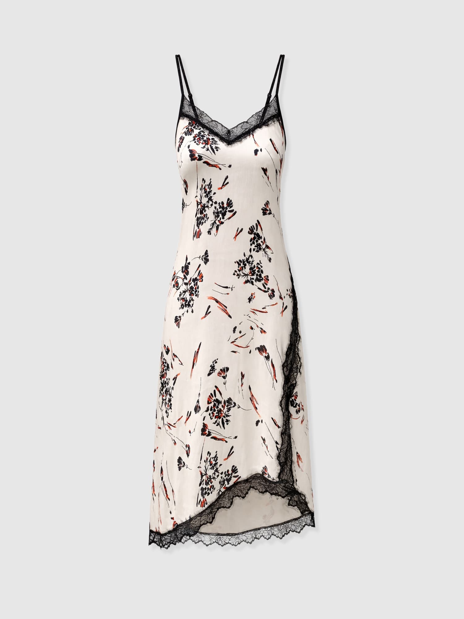Harper Lace Cami Dress - White Mist Floral