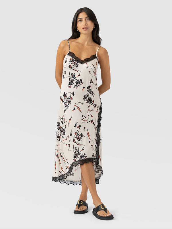 Harper Lace Cami Dress - White Mist Floral - Women's Dresses | Saint +  Sofia UK