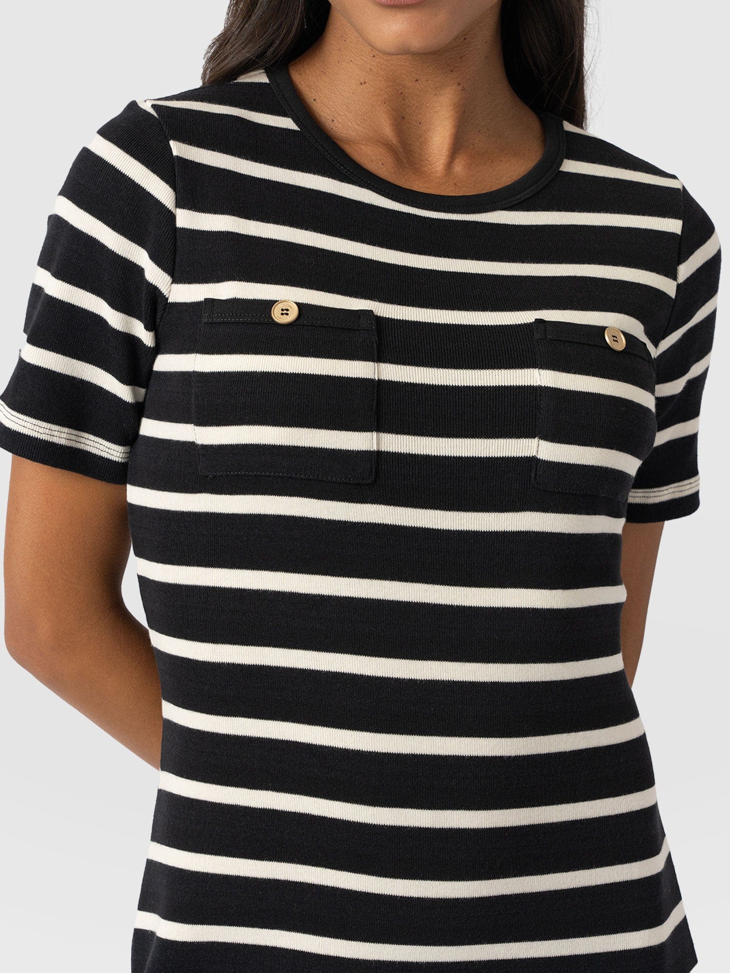 Helena T-Shirt Dress Stripe - Women's Dresses | Saint + Sofia® UK