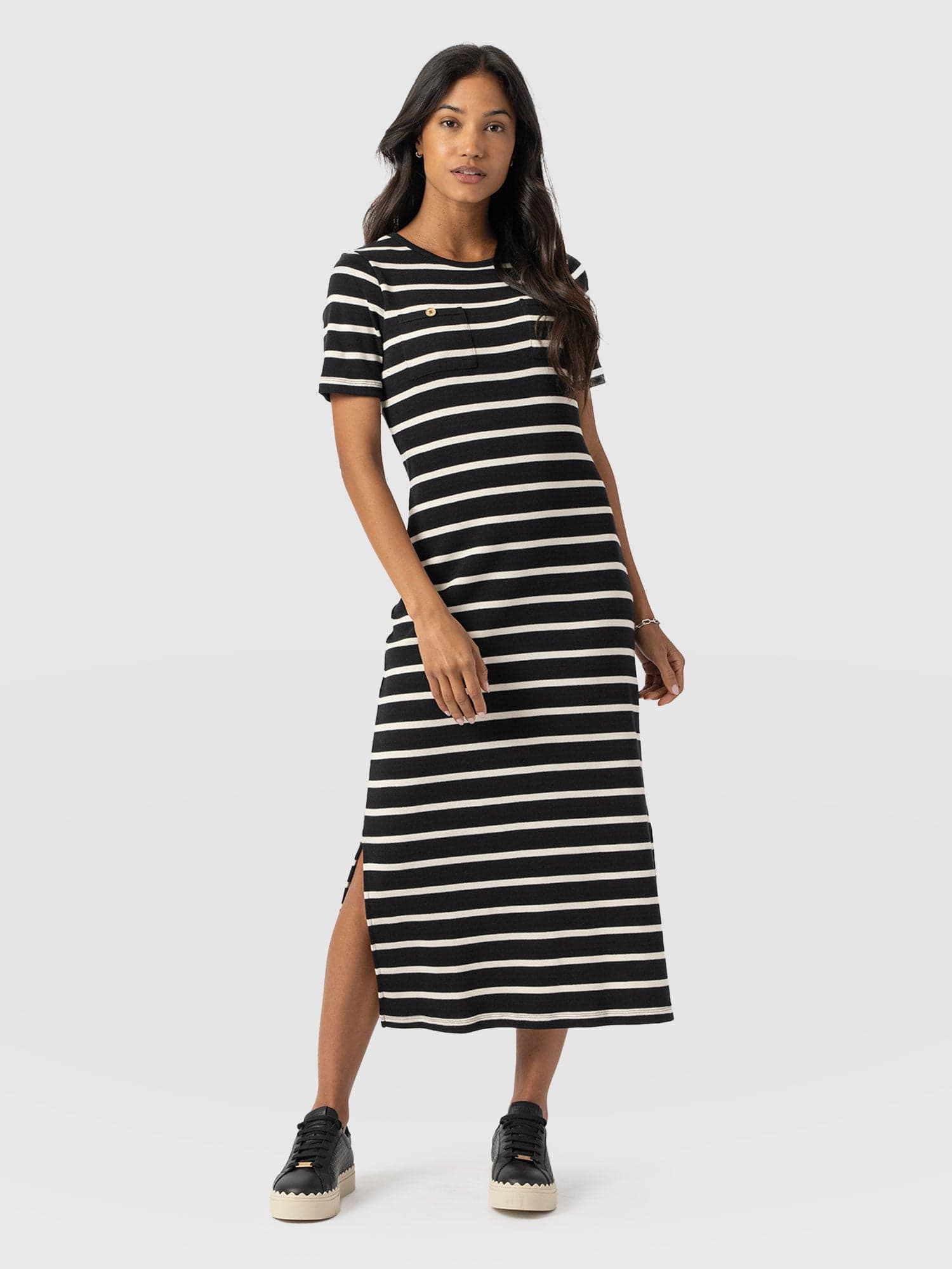 Helena T-Shirt Dress Stripe - Women's Dresses | Saint + Sofia® UK