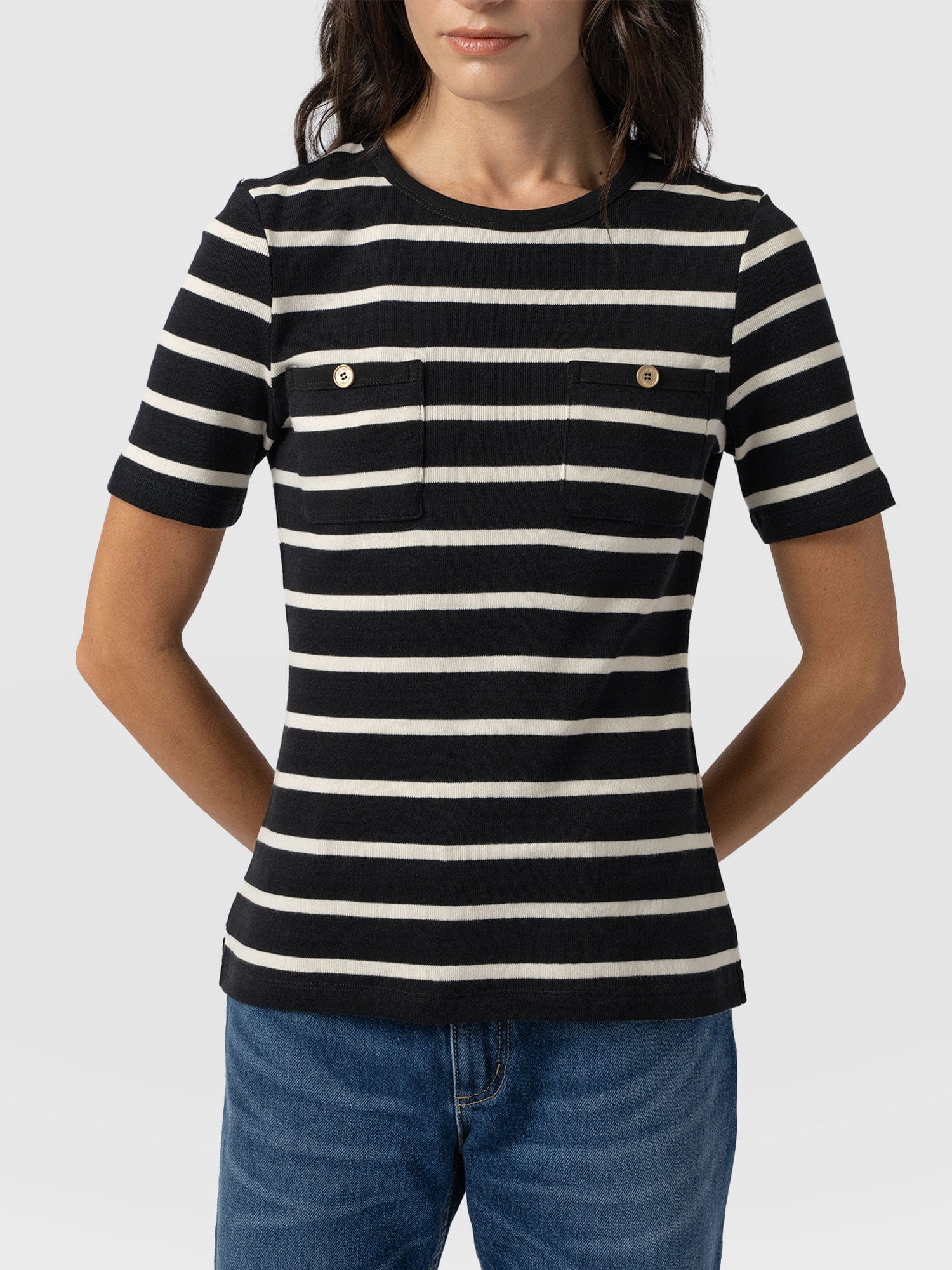 Helena Tee Stripe - Women's T-Shirts | Saint + Sofia® UK