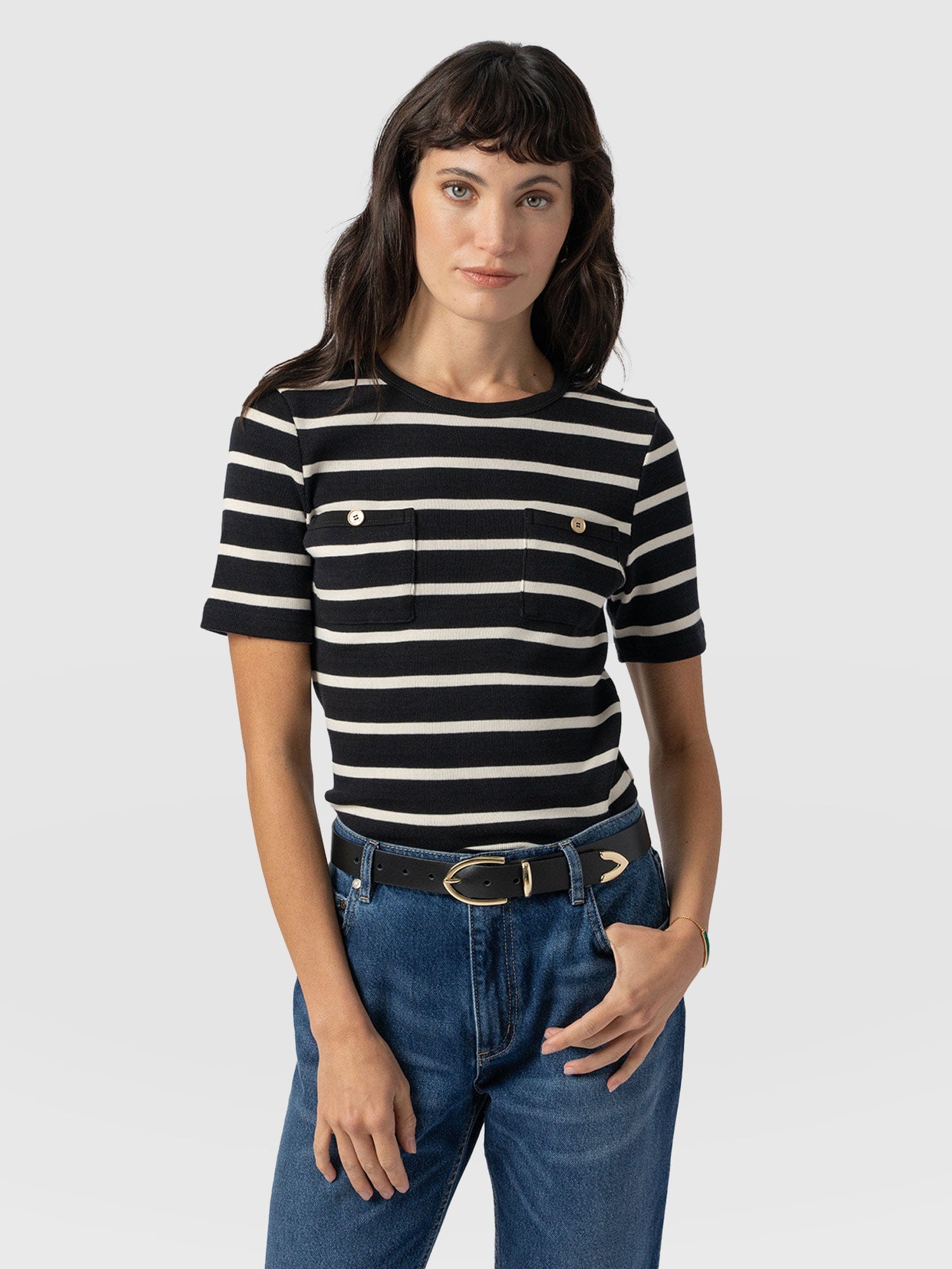 Helena Tee Stripe - Women's T-Shirts | Saint + Sofia® UK