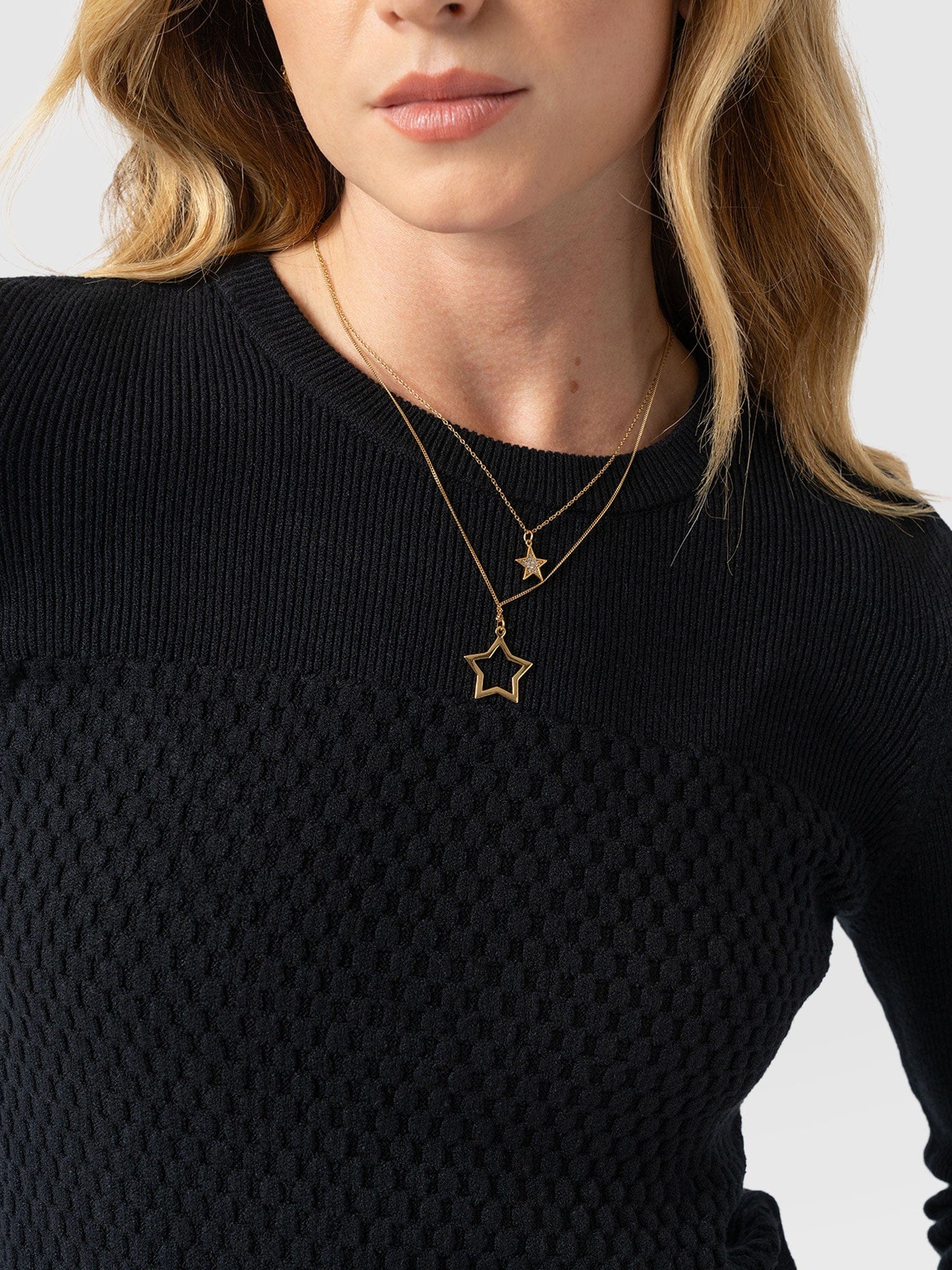 Honeycomb Rib Jumper - Black