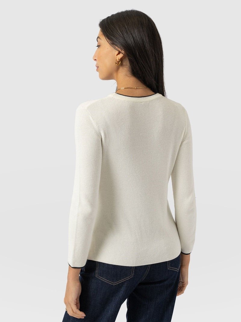 Honeycomb Rib Jumper - Cream
