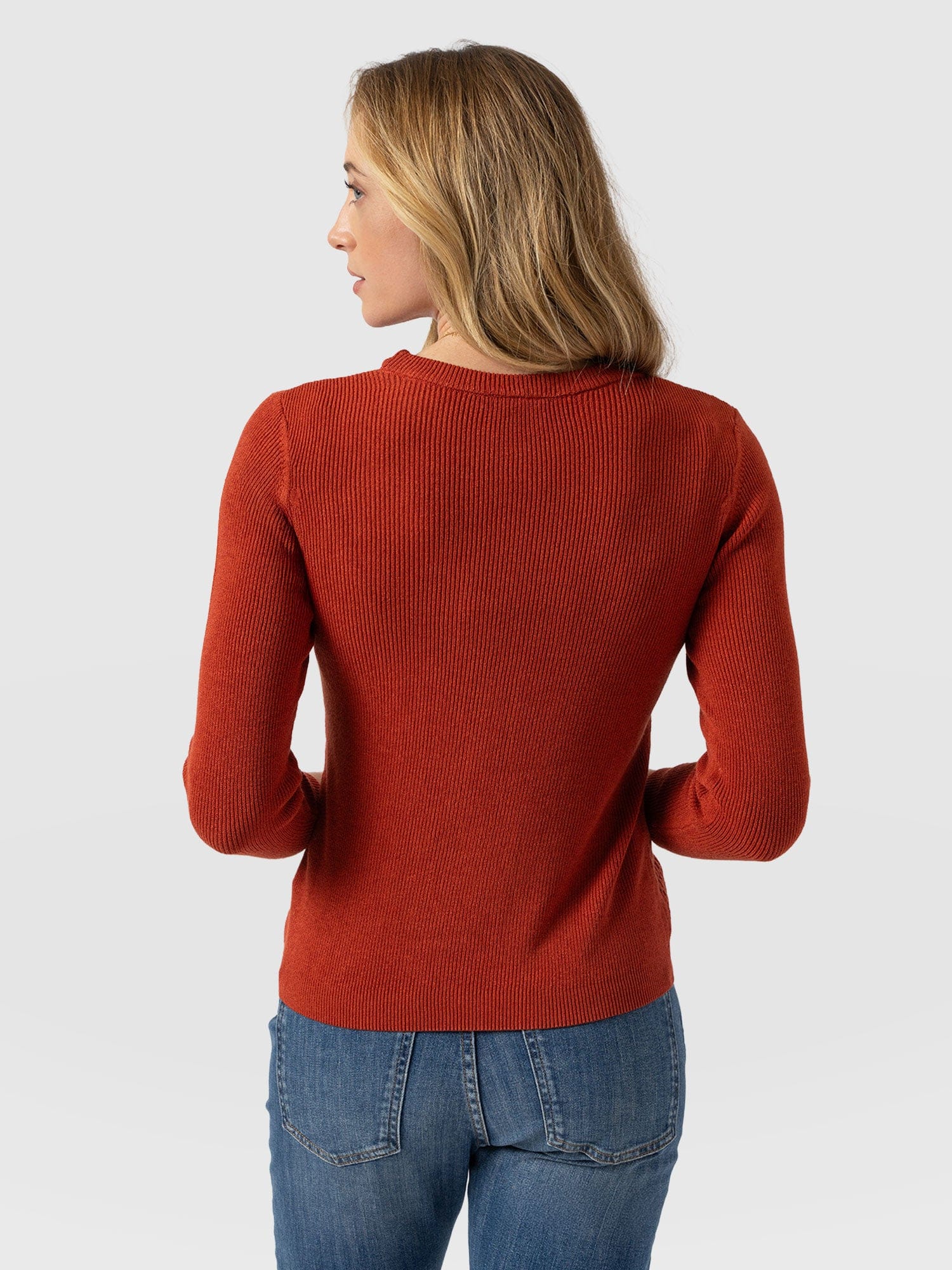 Honeycomb Rib Jumper - Amber