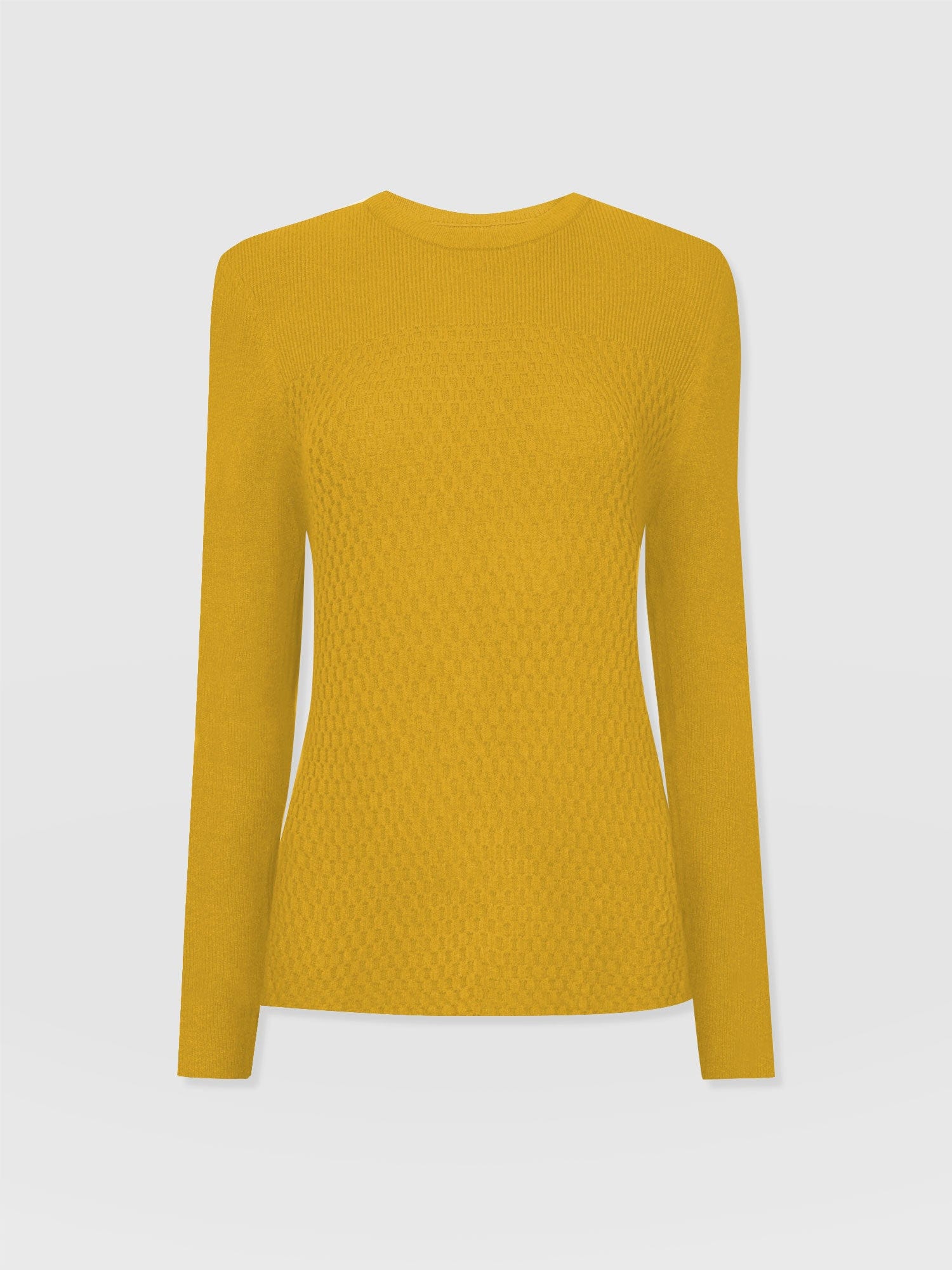 Honeycomb Rib Jumper Yellow - Women's Jumpers | Saint + Sofia® UK