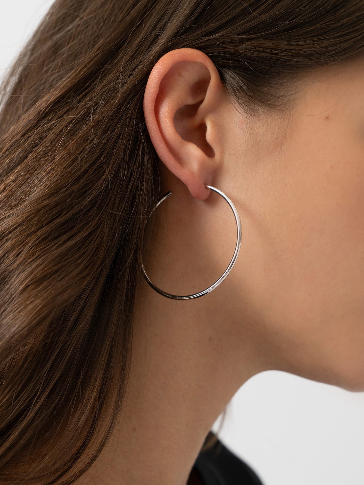 Hoop Large Earrings - Silver