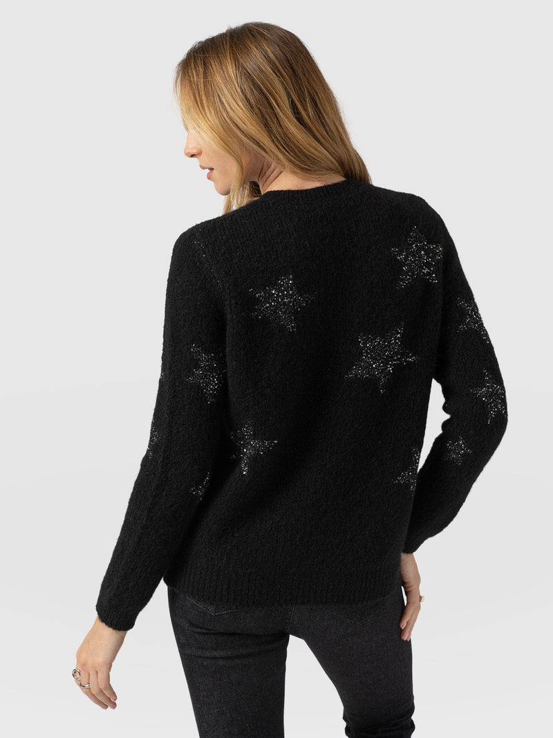 Indy Star Jumper - Black - Women's Jumpers | Saint + Sofia® UK