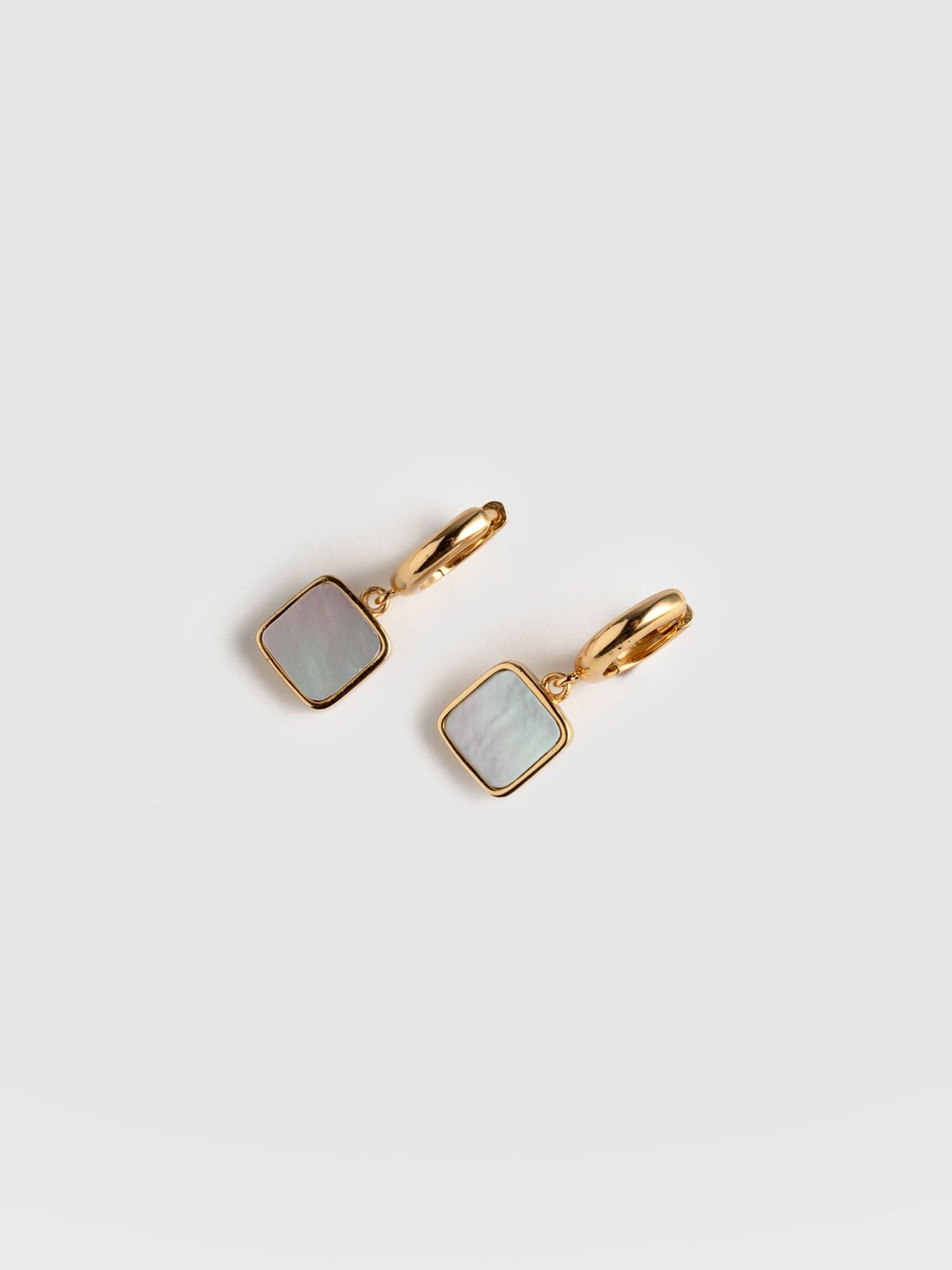 Square gold drop on sale earrings