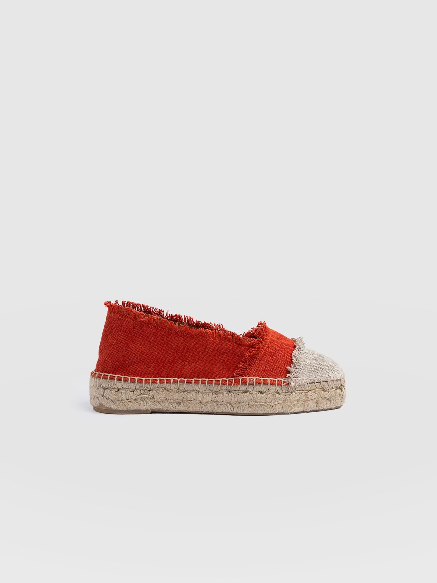 Ivy Frayed Espadrille Pumps - Orange - Women's Sandalss | Saint + Sofia® UK
