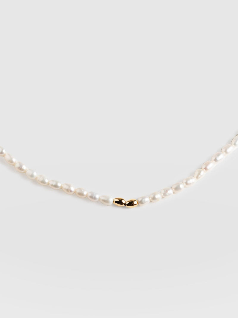 Jacqueline Pearl Necklace - Gold