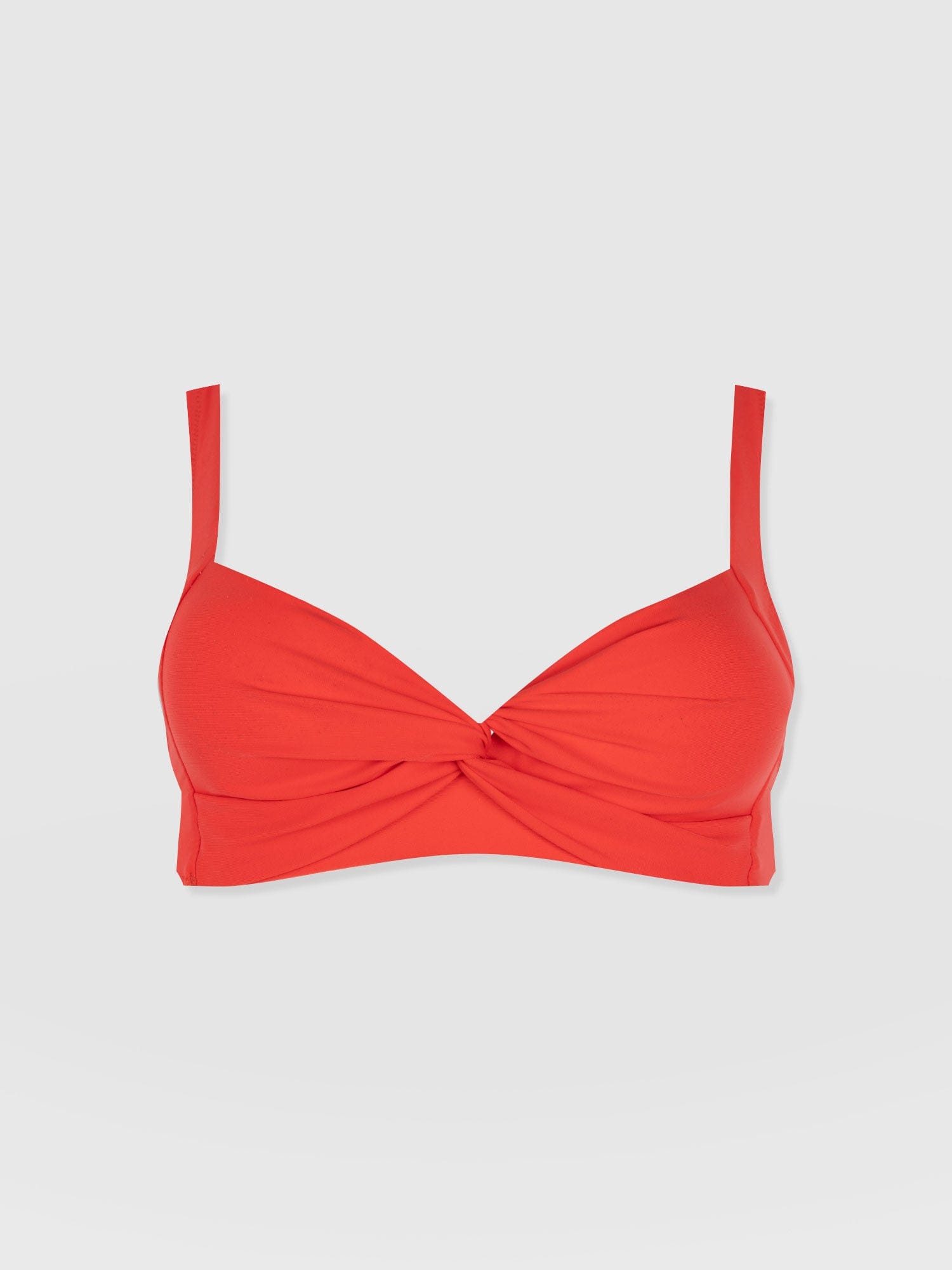 Jesse Twist Front Bikini Top - Red - Women's Swimwear | Saint + Sofia® UK