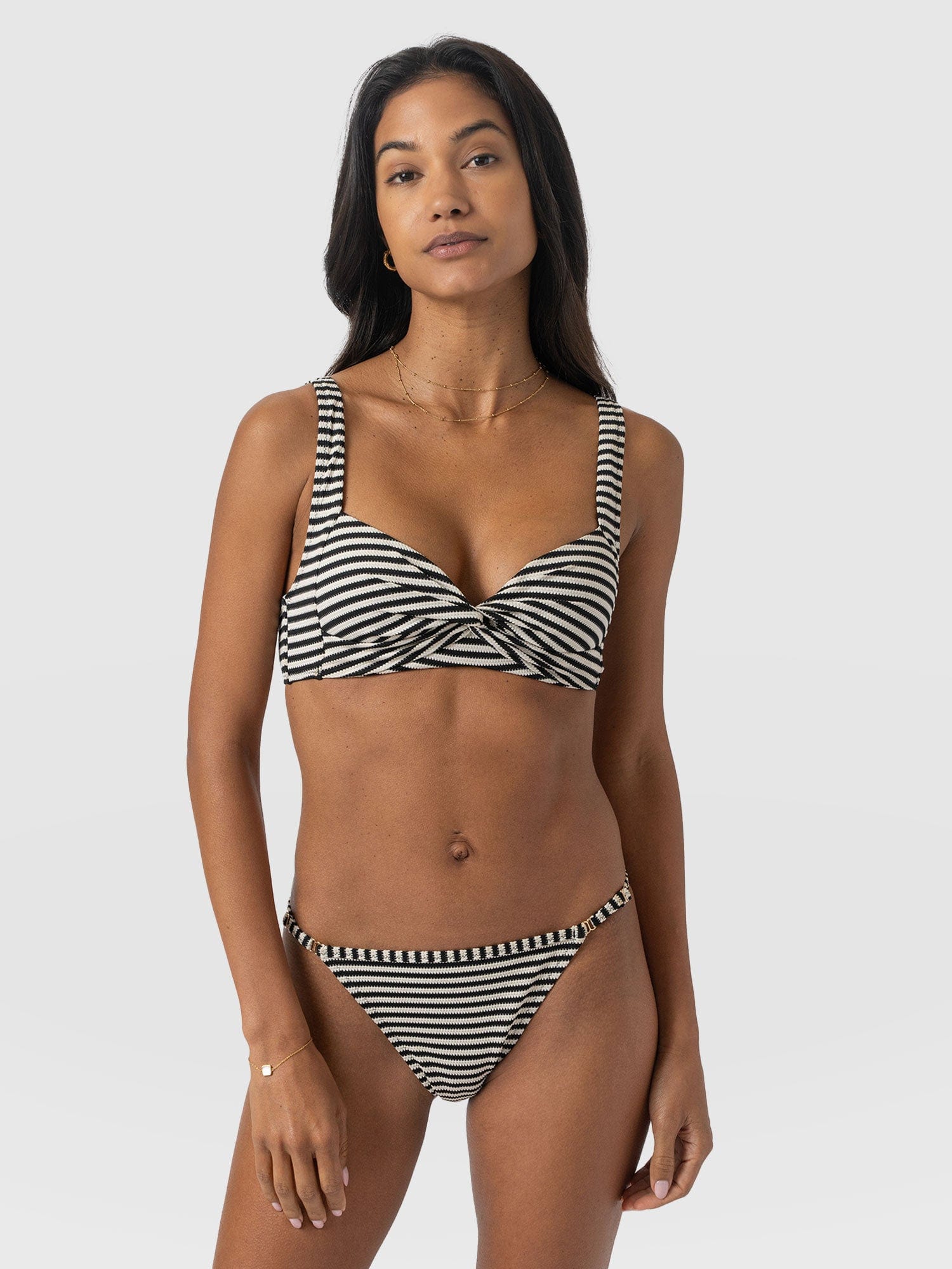 Jesse Twist Front Bikini Top - Stripe - Women's Swimwear | Saint + Sofia® UK
