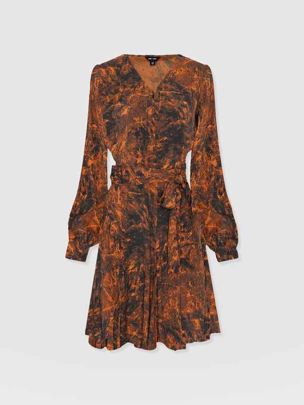Joselyn Mini Dress - Brown Marble