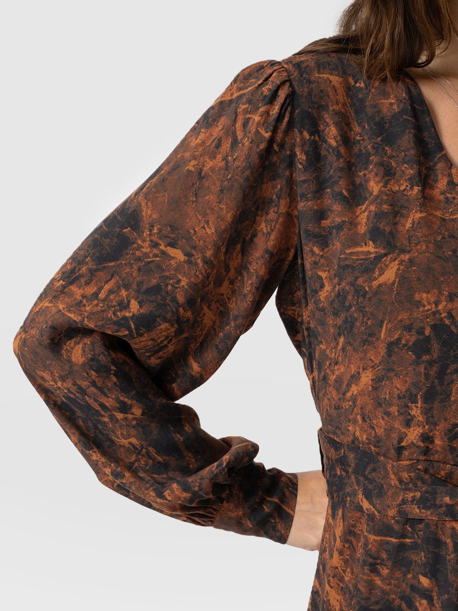 Joselyn Mini Dress - Brown Marble