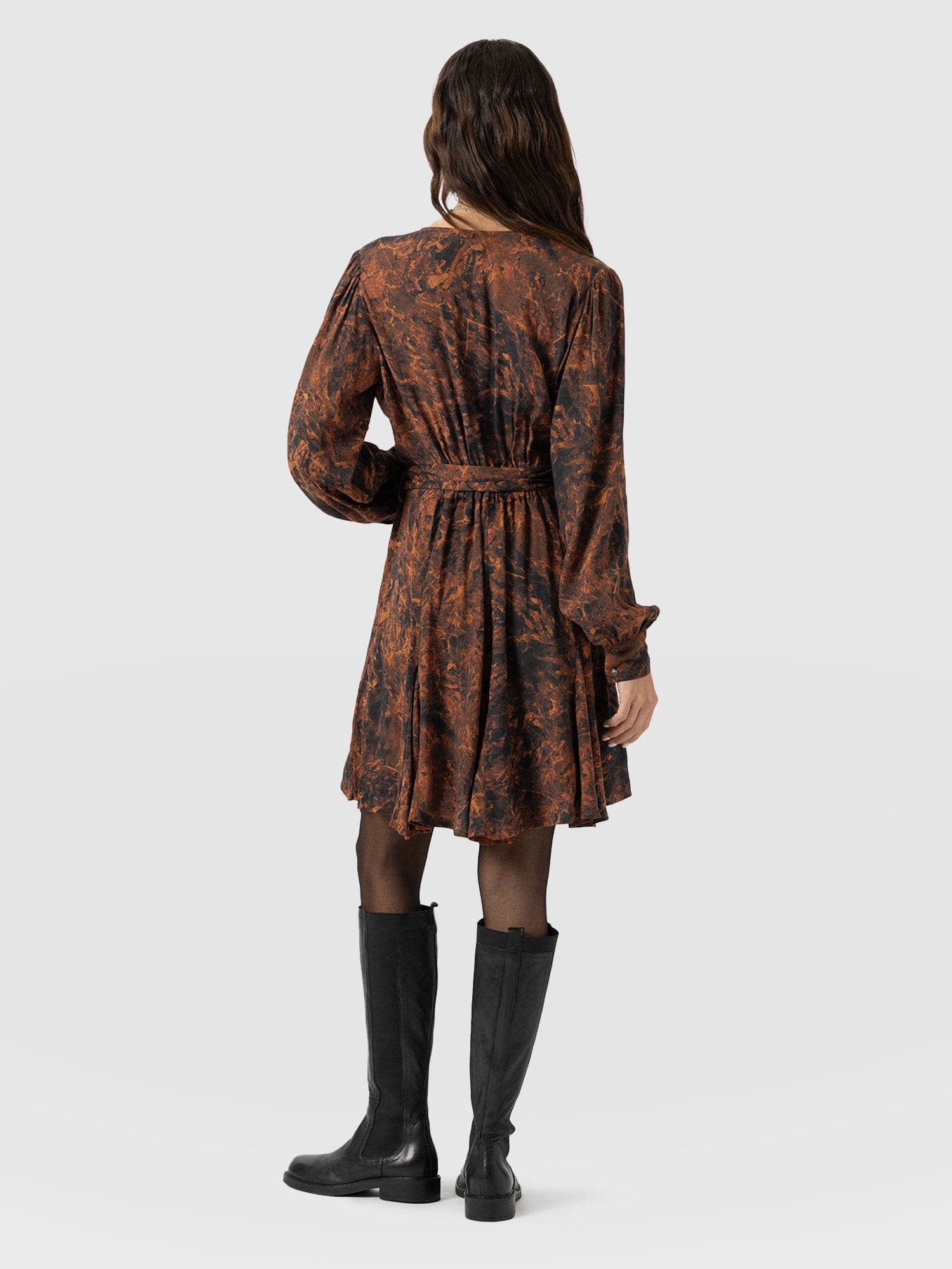 Joselyn Mini Dress - Brown Marble