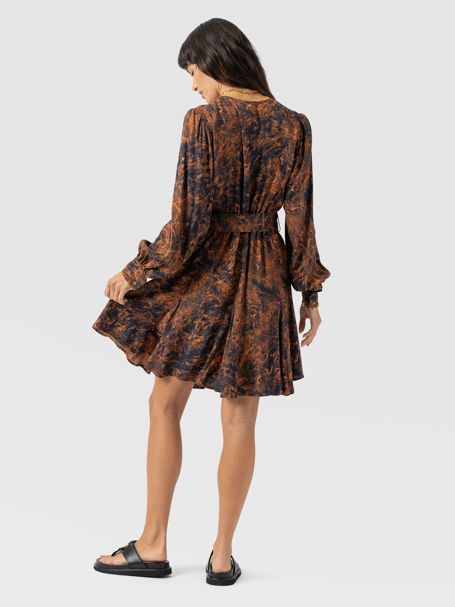 Joselyn Mini Dress - Brown Marble - Women's Dresses | Saint + Sofia® UK