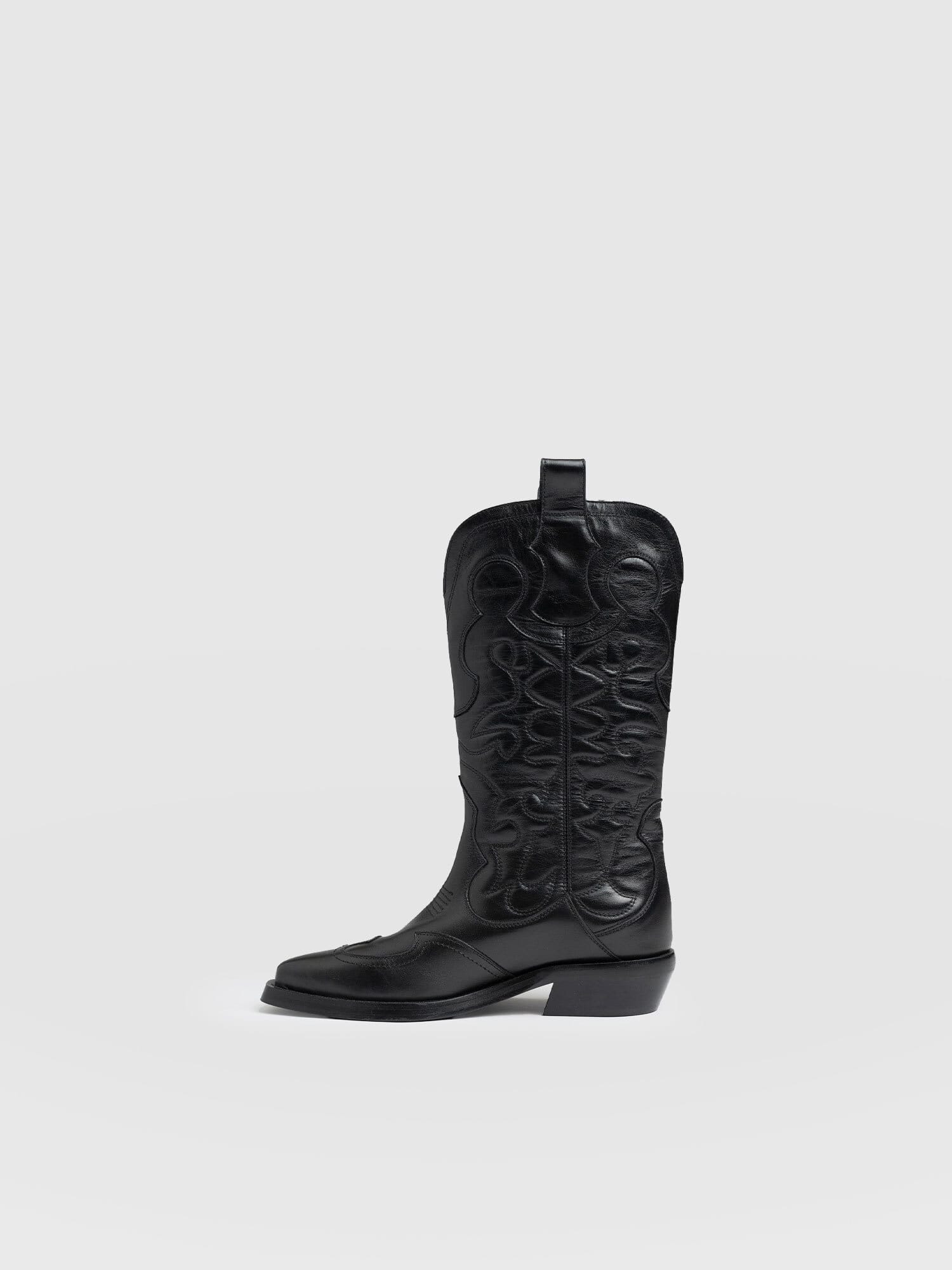Kansas Western Boot - Black