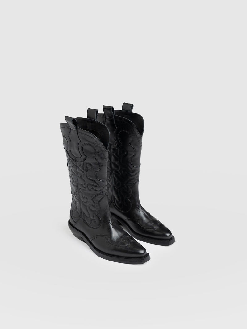 Kansas Western Boot - Black