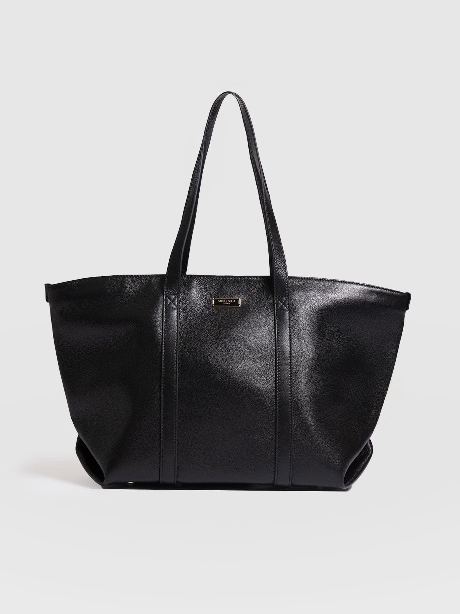 Kara Shopper Bag - Black Leather