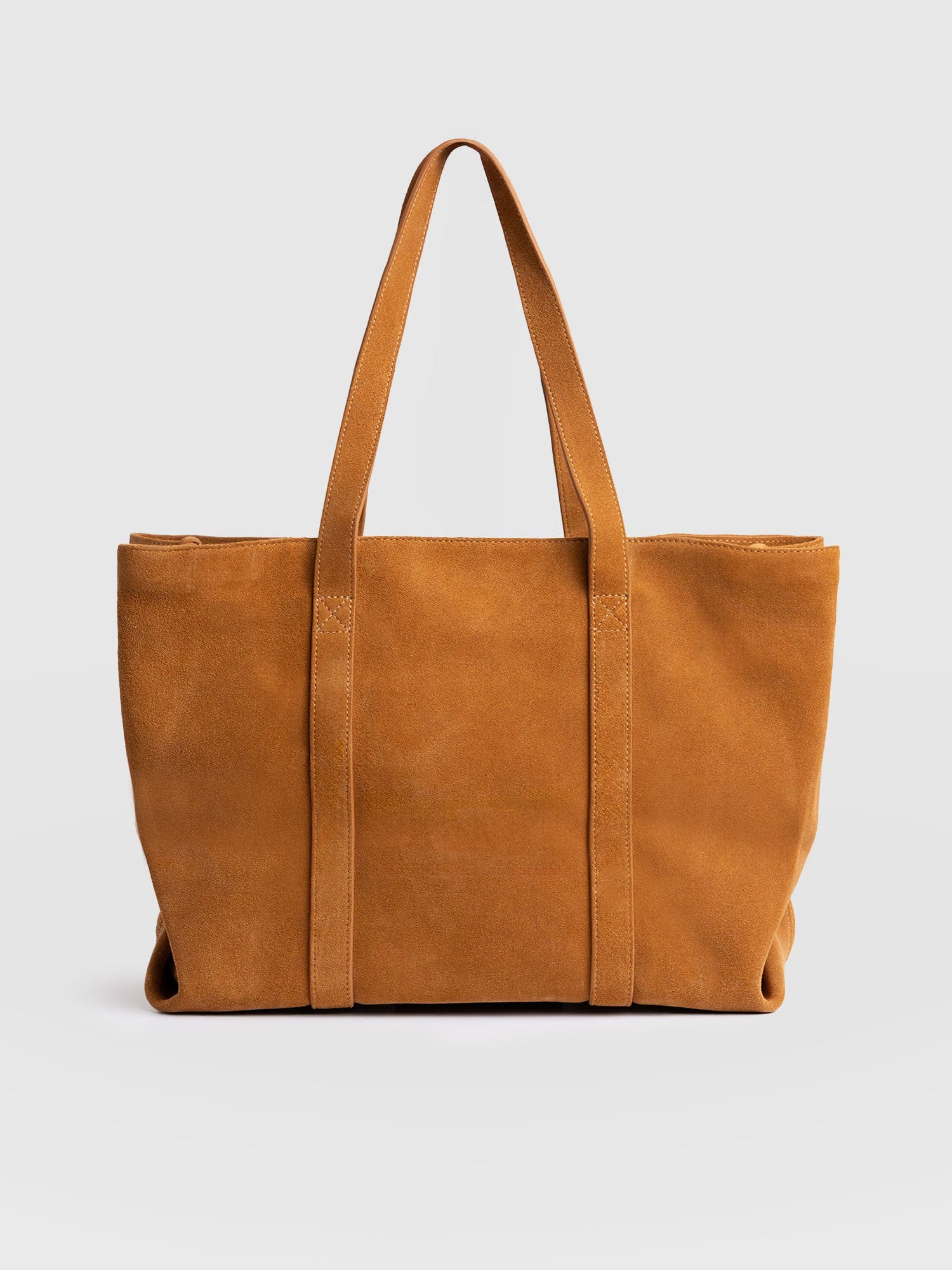 Kara Shopper Bag - Tan Suede