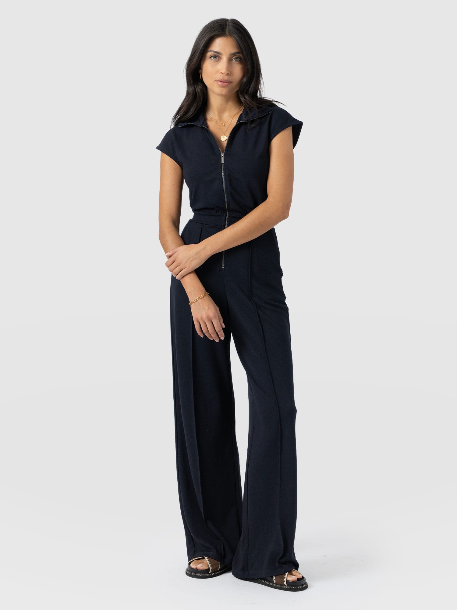 Keller Jumpsuit - Navy - Women's Jumpsuits | Saint + Sofia® UK