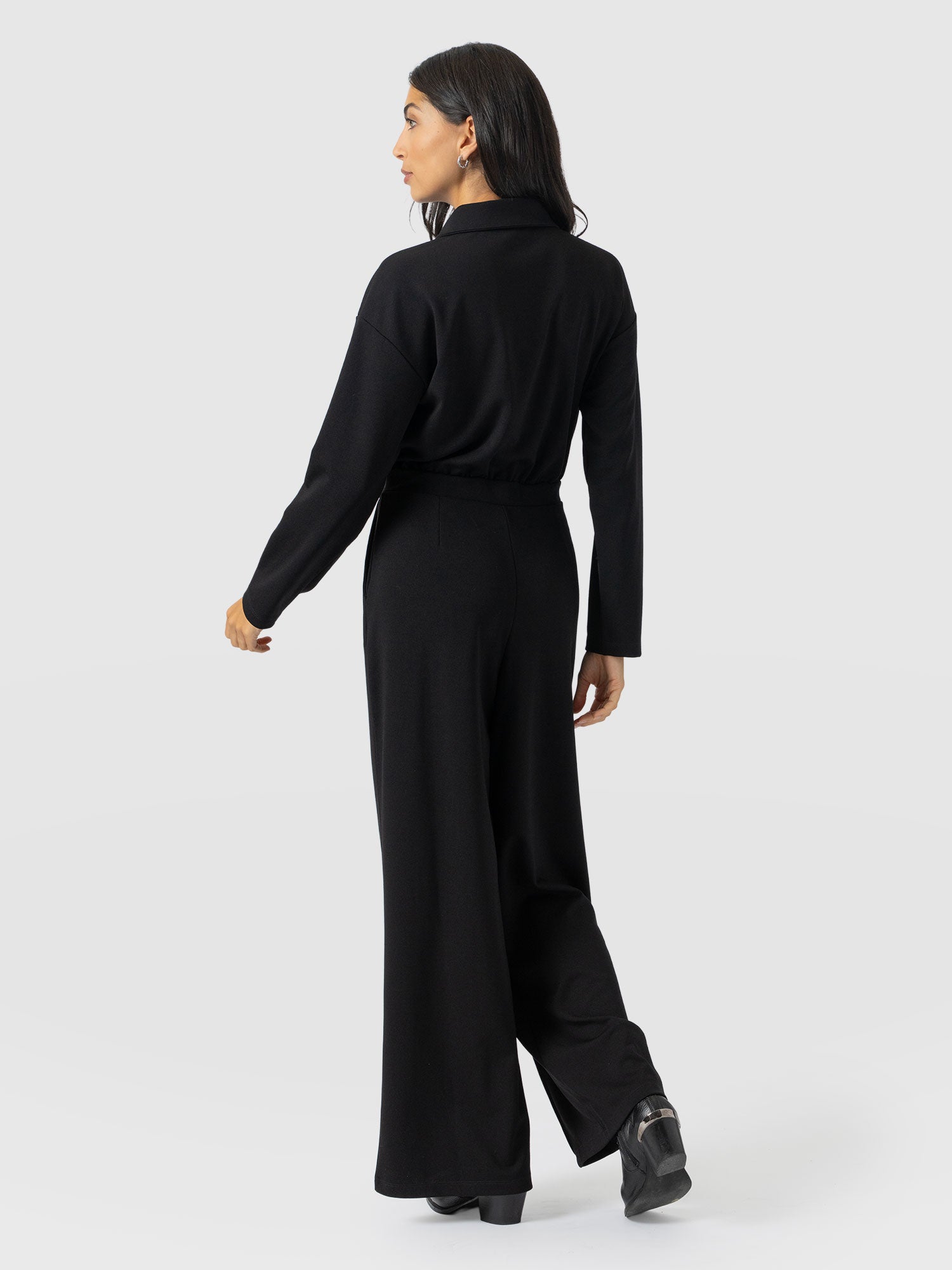 Keller Long Sleeve Jumpsuit - Black