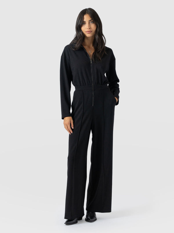 Keller Long Sleeve Jumpsuit - Black