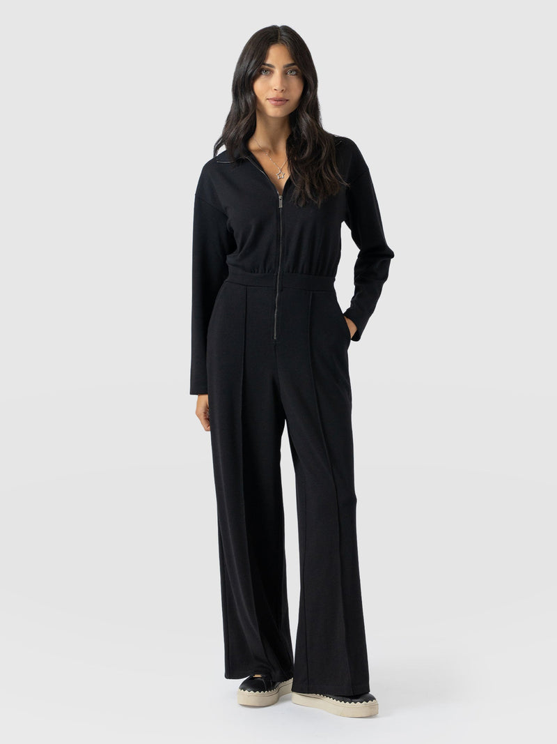 Keller Long Sleeve Jumpsuit - Black