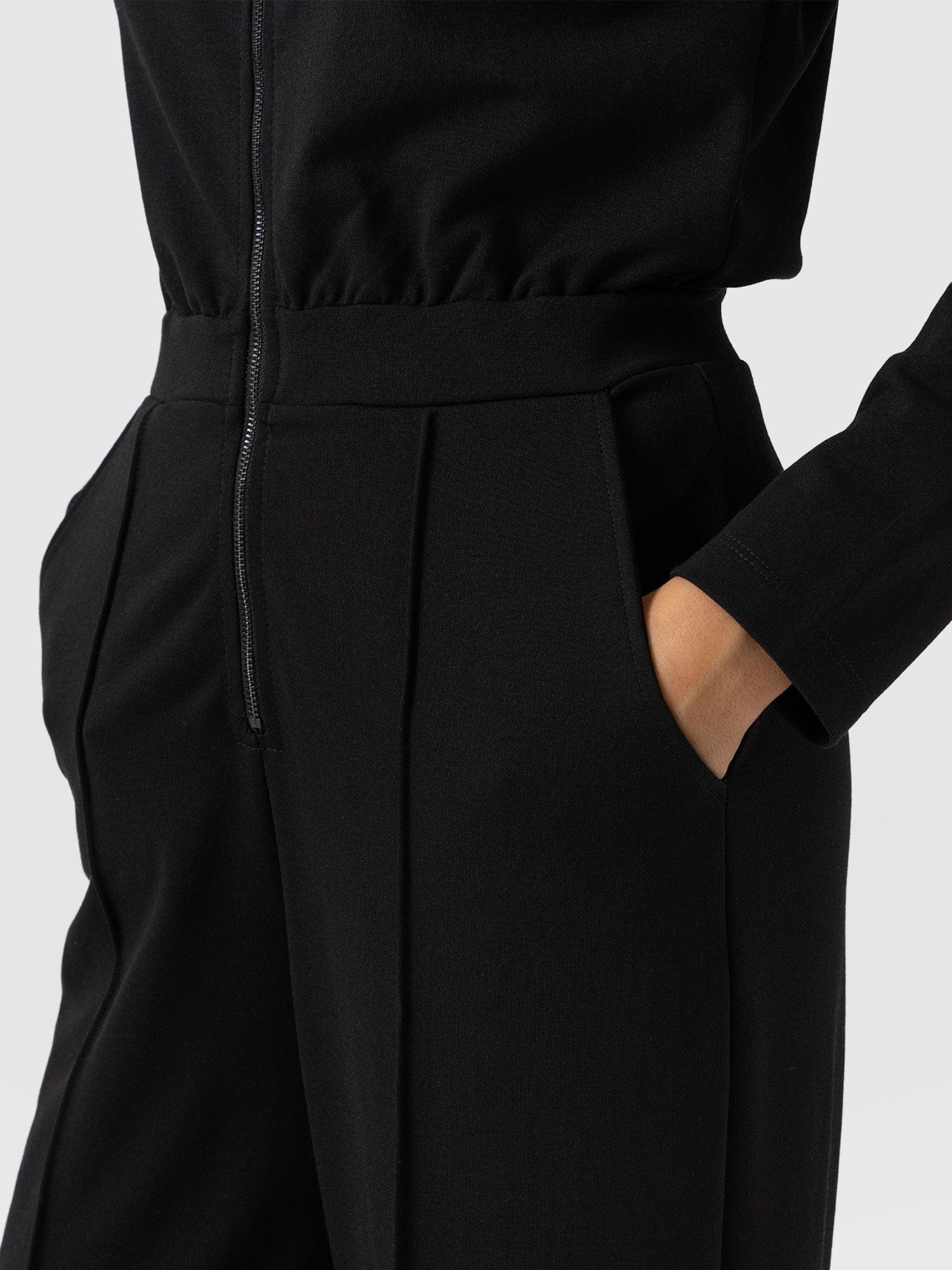 Keller Long Sleeve Jumpsuit - Black - Women's Jumpsuits | Saint + Sofia® UK